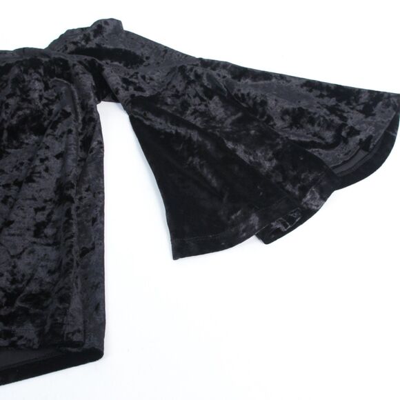 1.State Womens Velvet Off-Shoulder Black Bell Sleeve Classic Comfort Top, Small - Picture 10 of 13